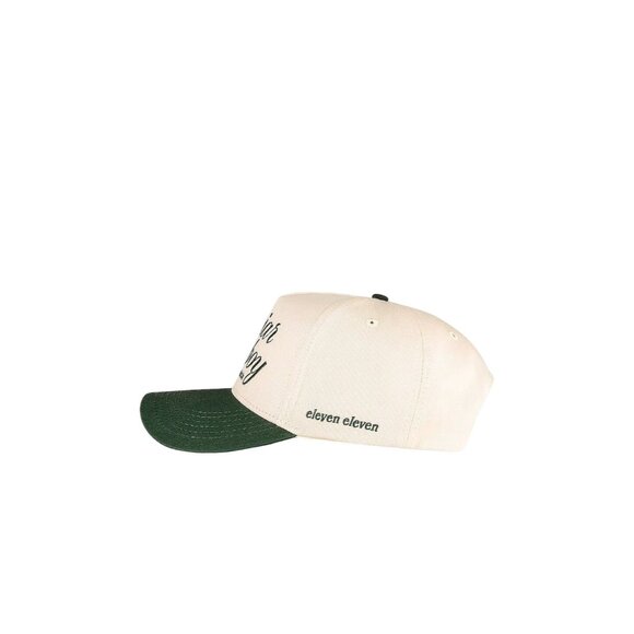 Eleven Eleven Caviar Cowboy Cap in Beige & Forest Green One Size New Baseball Ha - Picture 4 of 15
